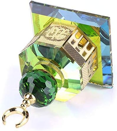 Élégante décoration islamique en cristal inspirée de la Kaaba, idéale pour la maison, le bureau ou comme cadeau.   : Elegant crystal Kaaba-inspired decoration, perfect for home, office, or as a meaningful gift.