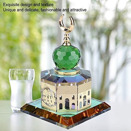 Élégante décoration islamique en cristal inspirée de la Kaaba, idéale pour la maison, le bureau ou comme cadeau.   : Elegant crystal Kaaba-inspired decoration, perfect for home, office, or as a meaningful gift.
