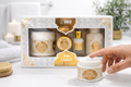 Cadeaux Gift Collection Musc Tahara Coffret cadeau 4 pièces Poudre parfumée 88 g Crème pour le corps, huile parfumée, lotion pour le corps, musc, ramadan, musc
