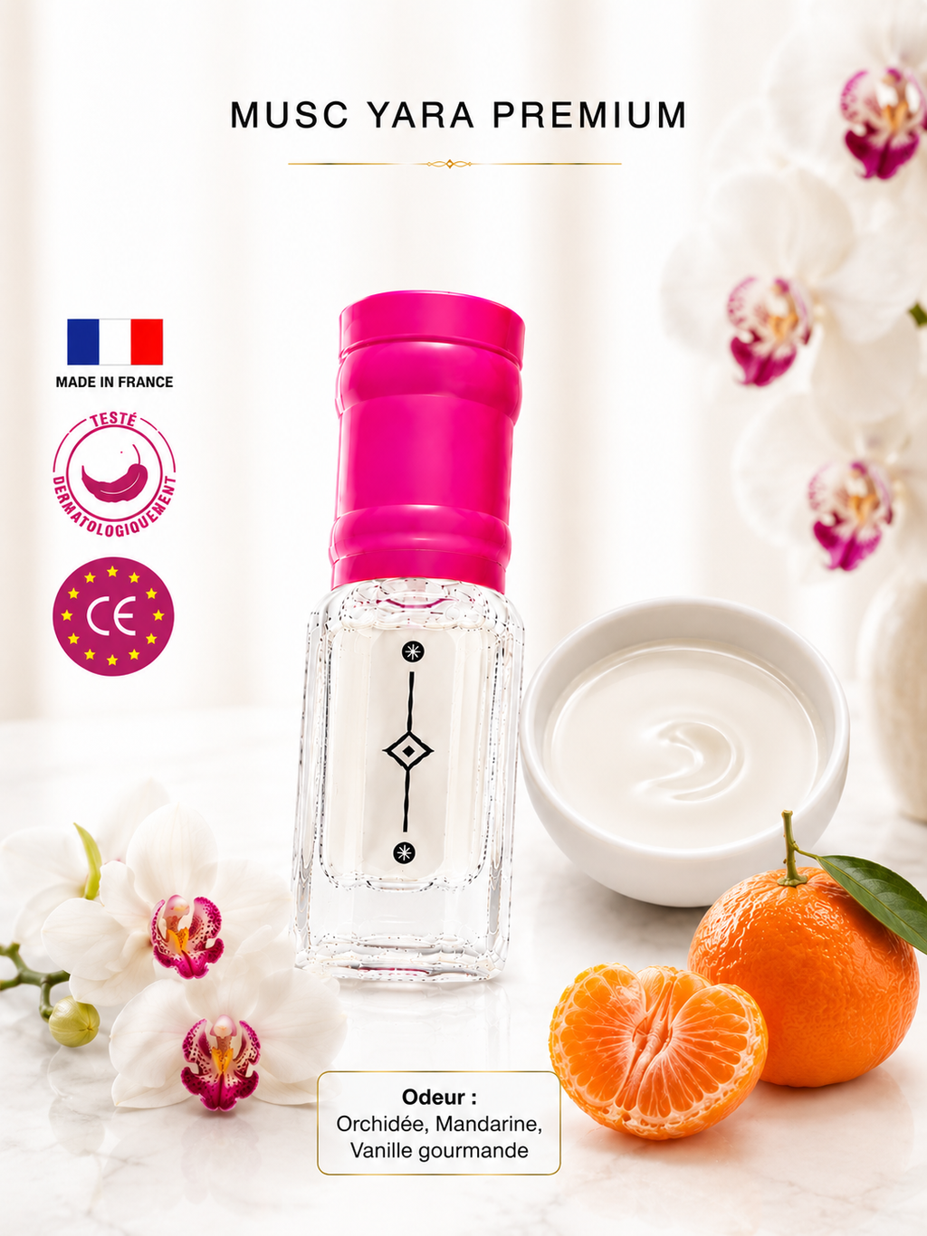 Beautiful musk Tahara,ramadan,cadeaux (MUSC, Orchidée, Mandarine, Vanille gourmande) MADE IN FRANCE