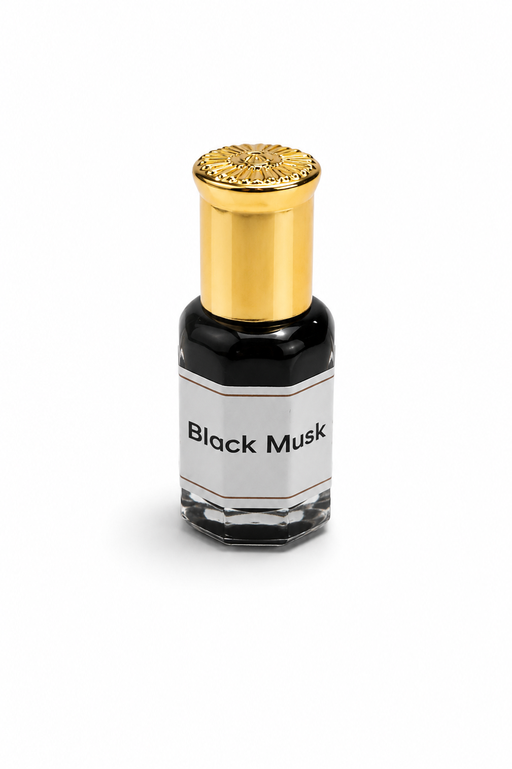 Black Musk Perfume Oil, Roll-On Attar in Glass Bottle,tahara,musc 6 ml