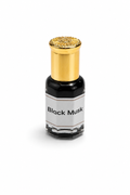 Black Musk Perfume Oil, Roll-On Attar in Glass Bottle,tahara,musc 6 ml