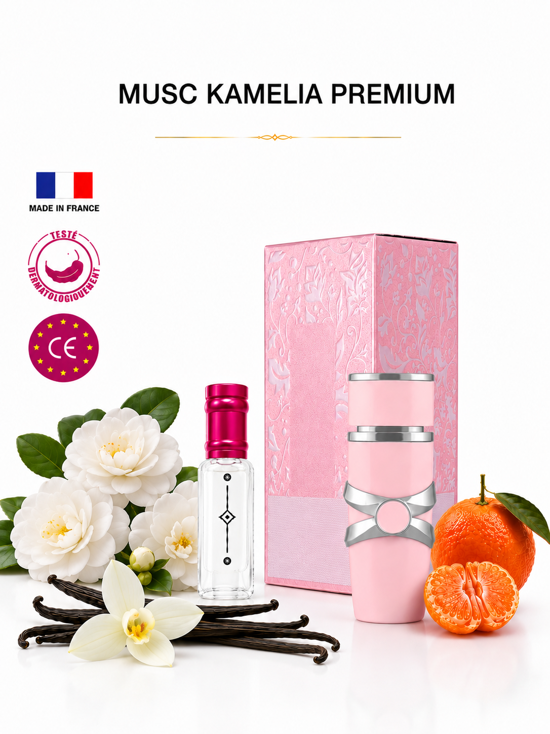 Beautiful musk Tahara,ramadan,cadeaux (MUSC, Orchidée, Mandarine, Vanille gourmande) MADE IN FRANCE