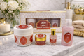 Collection musc Tahara Gift Set, 4 Pieces, Perfumed Talc 88g, Body Cream, Perfume Oil, Body Lotion,musk (POMME GRENADE, RED) DUBAI